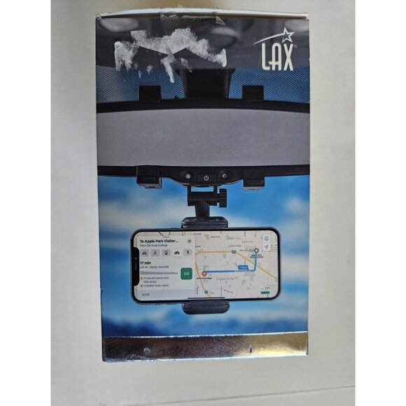 LAX Rearview Mirror Car Phone Mount With 360 Degree Rotation (No Box Included) - Picture 8 of 9